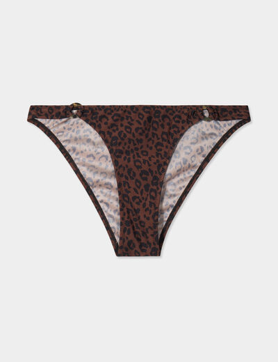 Bas de maillot de bain marron femme