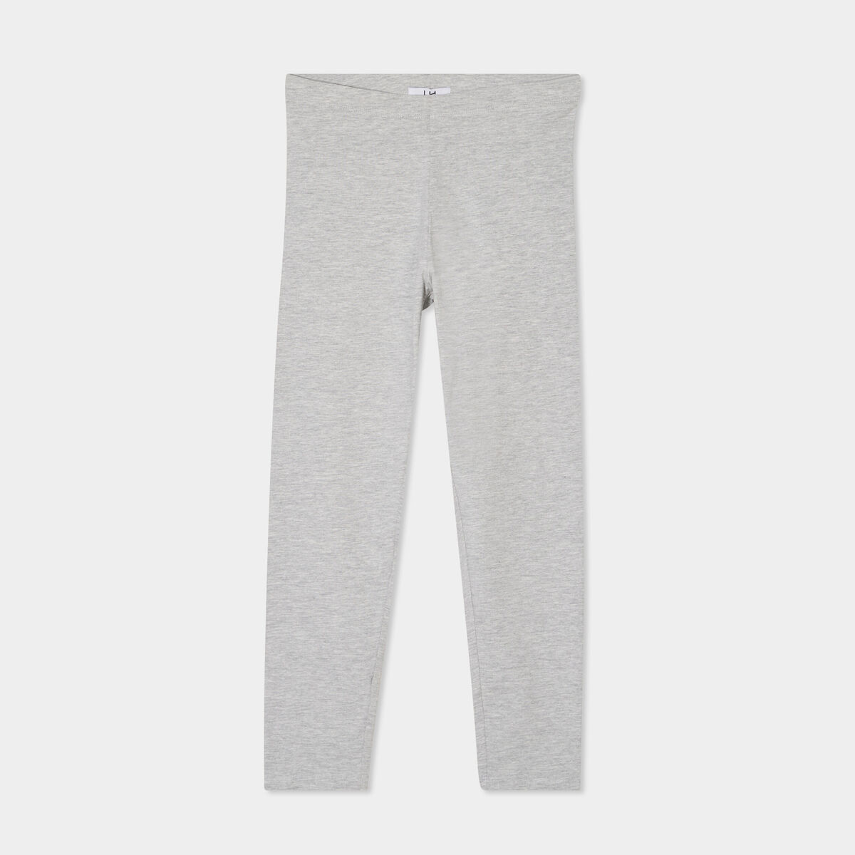Legging 7/8 &egrave;me taille &eacute;lastiqu&eacute;e gris clair femme