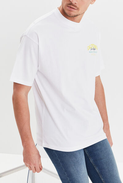 T-shirt manches courtes blanc homme