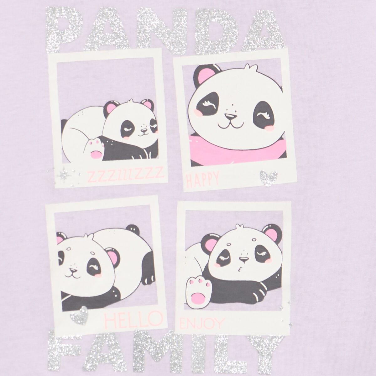 Ensemble pyjama short coton violet clair fille