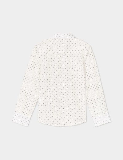 Chemise col français coton majoritaire blanc garçon