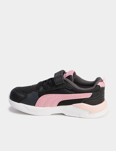 Baskets running à scratchs Puma noir fille