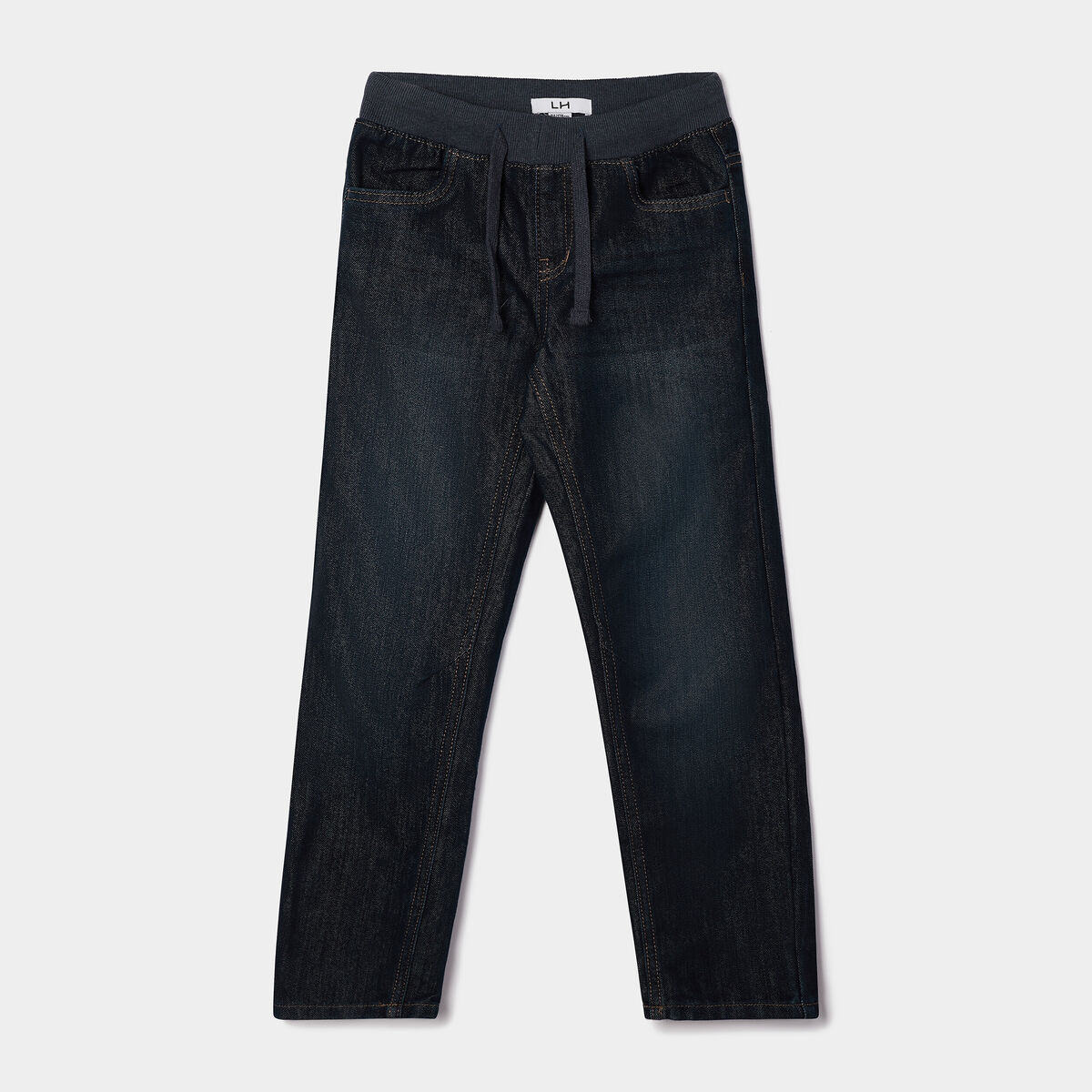 Jeans regular taille ajustable denim brut garçon