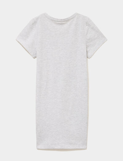 Chemise de nuit mi-longue Hello Kitty gris clair fille