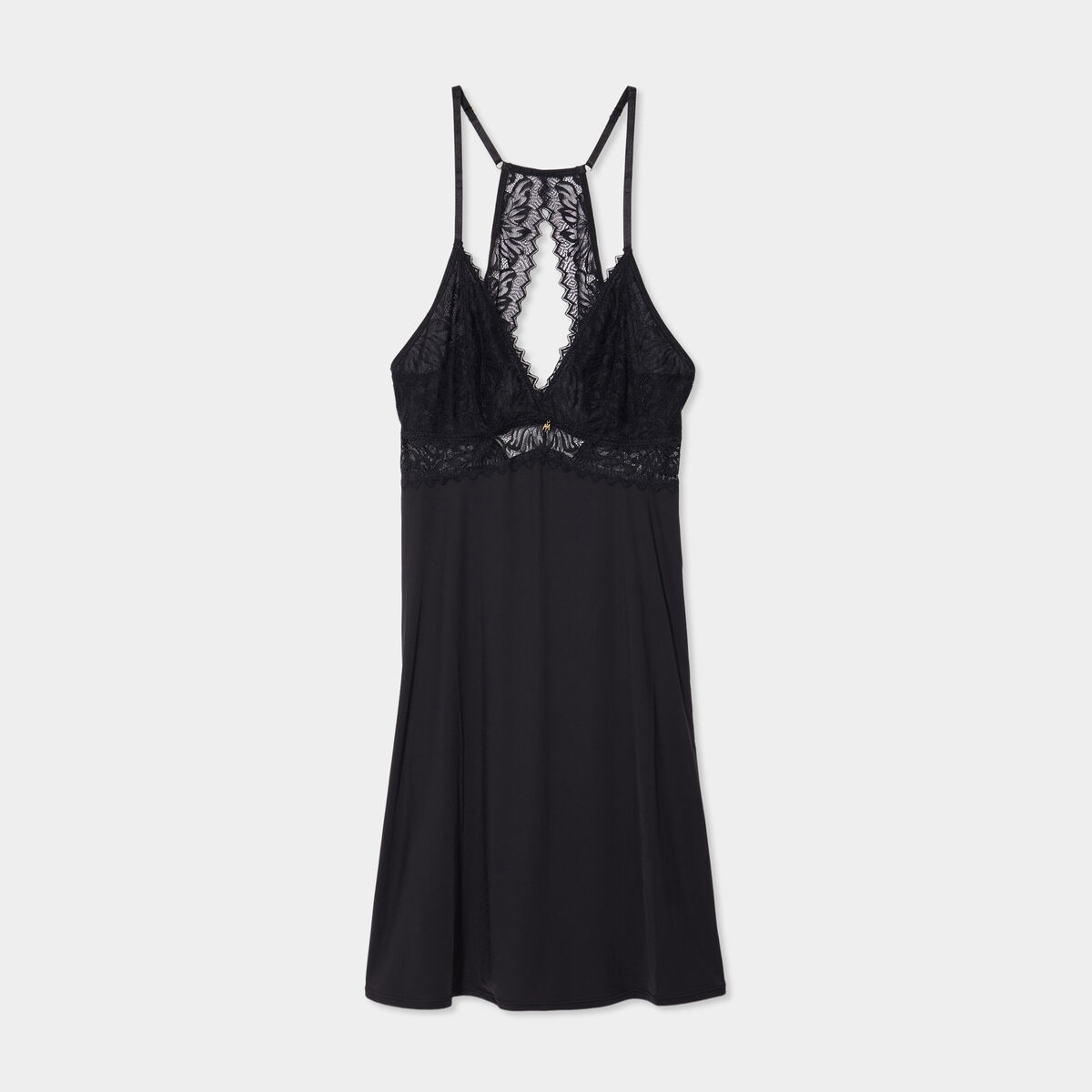 Nuisette avec dentelle noir femme