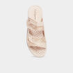 Sandales à scratchs cuir Confortissimo sable femme