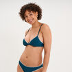 Haut de maillot de bain triangle bleu p&eacute;trole femme