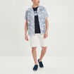 Bermuda droit 5 poches en jean Creeks denim blanc homme