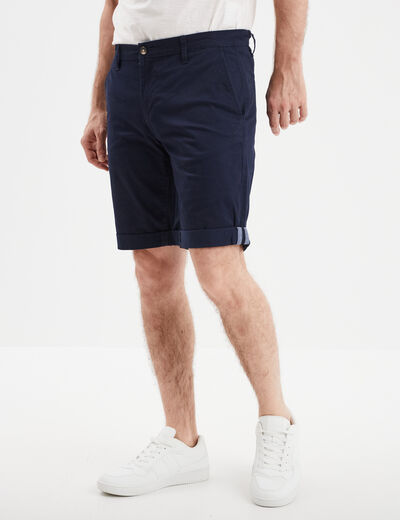 Short chino slim Creeks bleu marine homme