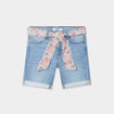 Short avec ceinture à nouer ecru fille