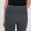 Legging taille haute côtelé gris foncé femme