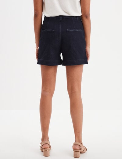 Short en jean poches à pont denim brut femme