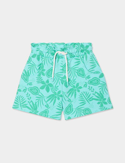 Short jogging slouchy bleu clair fille