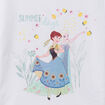 T-shirt coton Reine des neiges blanc fille