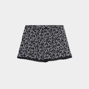 bas de pyjama short details dentelle noir femme Bas de pyjama short détails dentelle noir femme