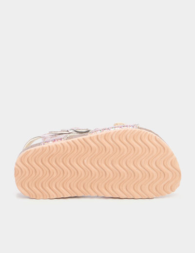 Sandales &agrave; paillettes multicolore fille