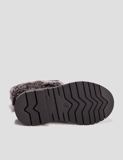 Bottines zippées vernies noir fille