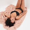 Shorty en dentelle noir femme