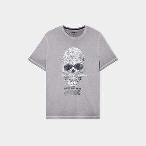 t shirt manches courtes coton liberto gris clair homme T-shirt manches courtes coton Liberto gris clair homme