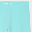 Legging corsaire taille &eacute;lastiqu&eacute;e bleu turquoise fille