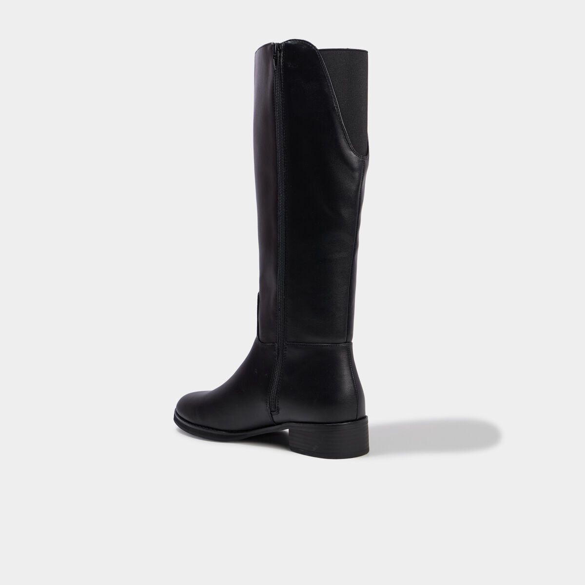 Bottes hautes petit talon noir femme