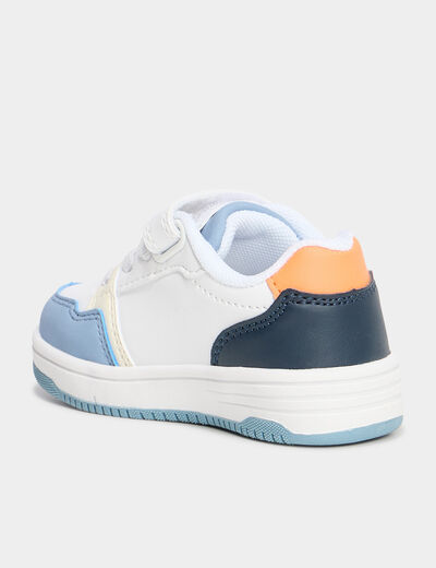 Tennis basses &agrave; scratchs multicolore b&eacute;b&eacute; gar&ccedil;on
