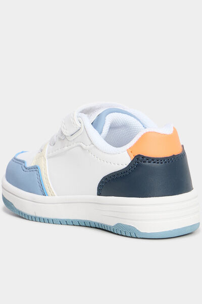 Tennis basses &agrave; scratchs multicolore b&eacute;b&eacute; gar&ccedil;on