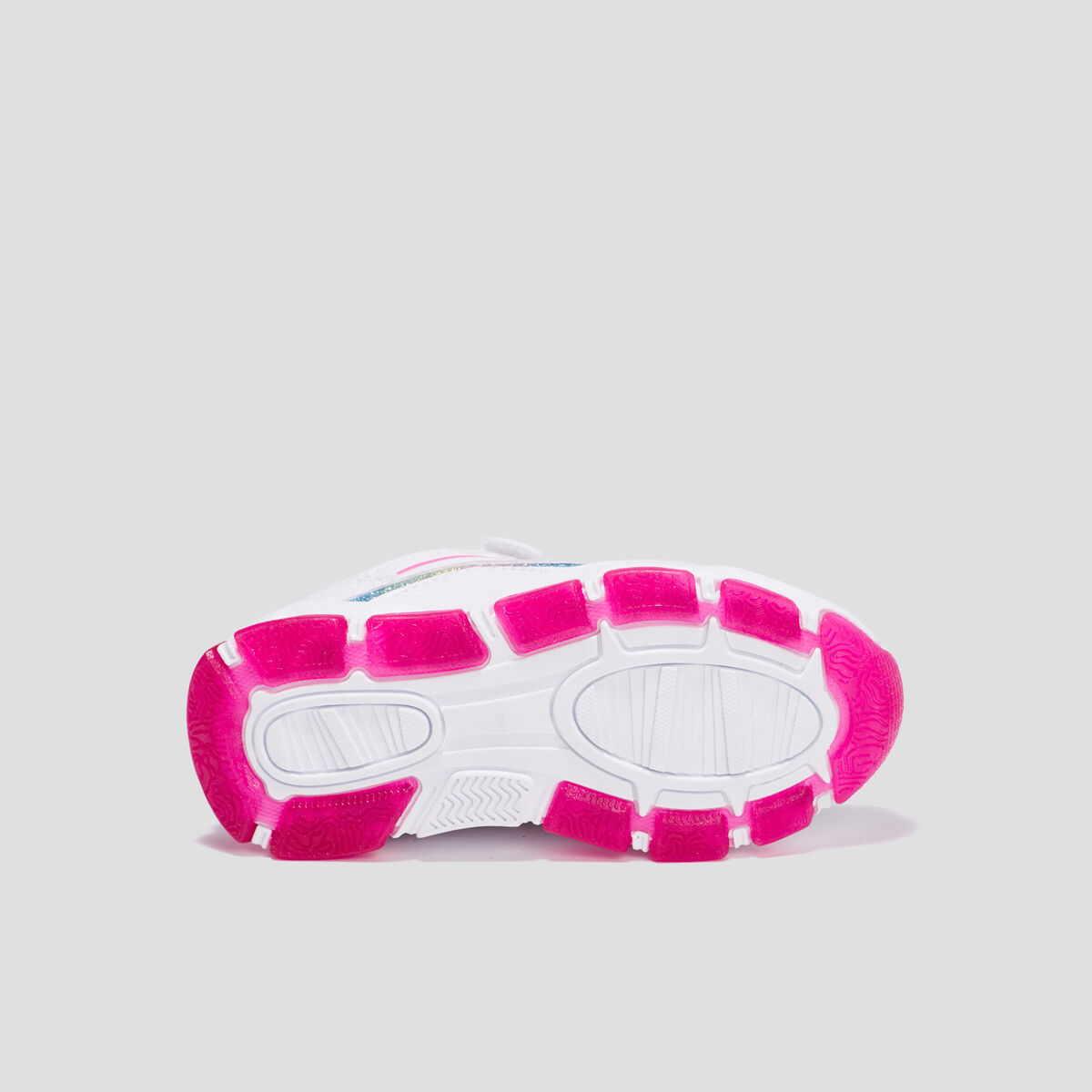 Baskets running lumineuses à scratchs blanc fille