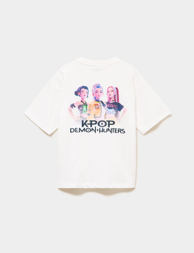 T-shirt K-Pop Demon Hunters coton ivoire fille