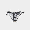 Bas de maillot de bain d&eacute;tails noeuds ecru femme