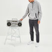 Sweat à capuche hoodie Liberto gris clair homme