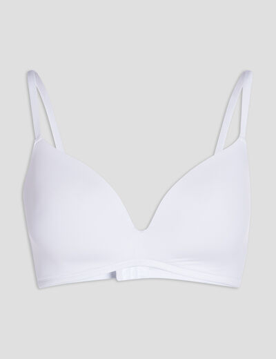 Soutien-gorge push up microfibre blanc femme
