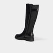 Bottes en cuir avec boucles noir femme