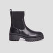 Bottines ranger crant&eacute;es noir femme