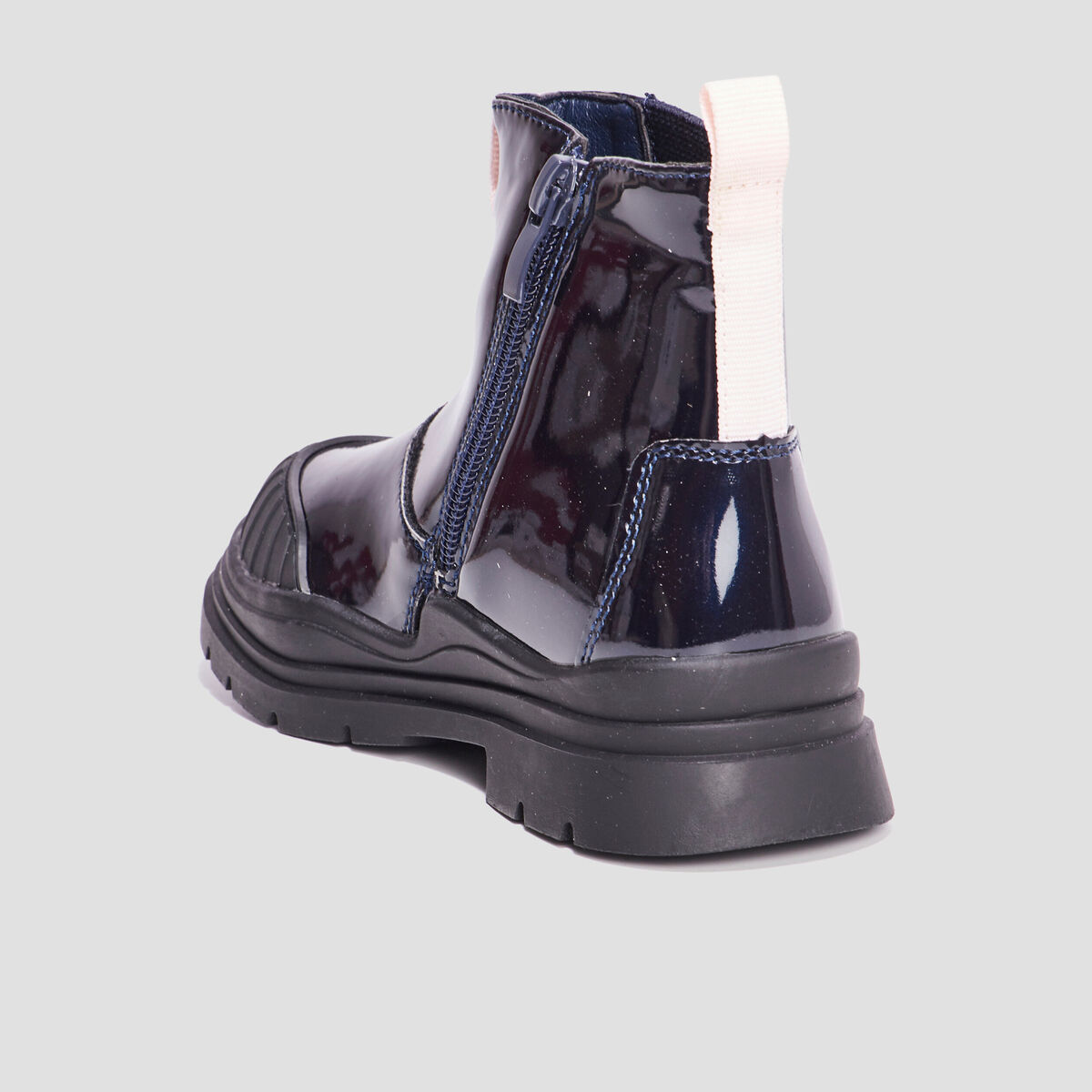 Bottines vernies à semelle épaisse noir fille