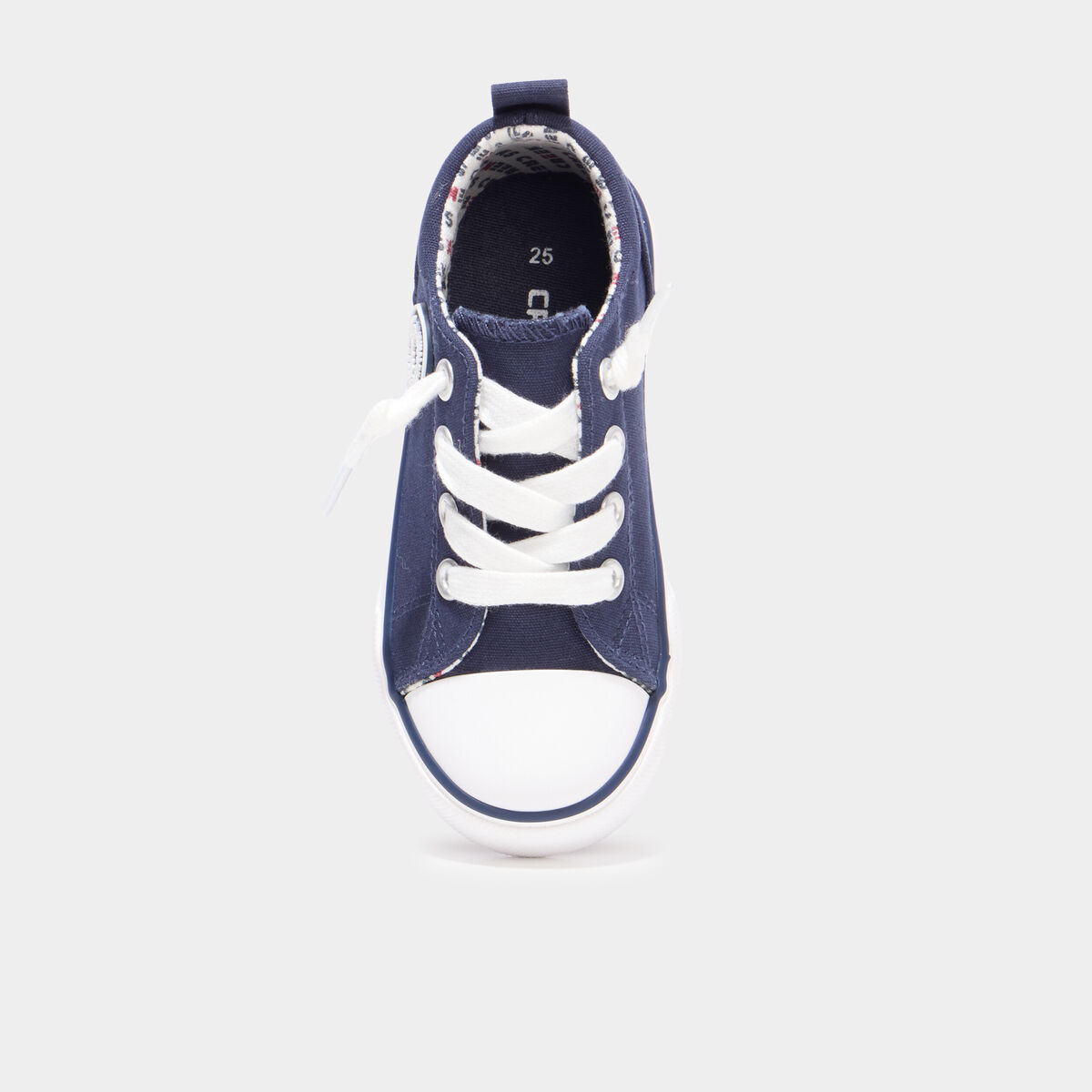 Tennis basses lacets toile bout renforc&eacute; bleu marine gar&ccedil;on