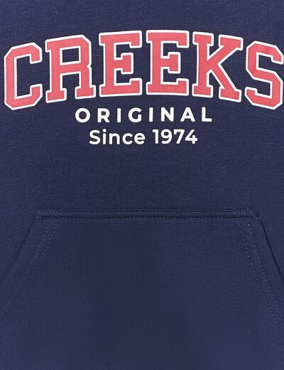 Sweat à capuche hoodie Creeks bleu marine garçon