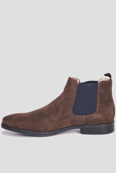 Bottines chelsea en cuir Barles marron foncé homme
