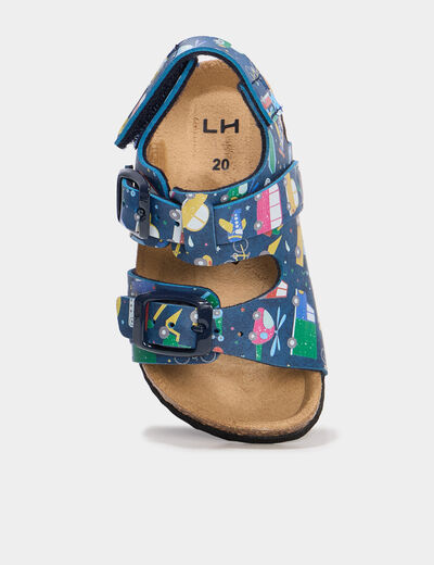 Sandales à boucles bleu marine bébé garçon