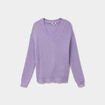 Pull col en V parme femme