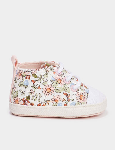 Bottons layette à lacets multicolore bébé fille