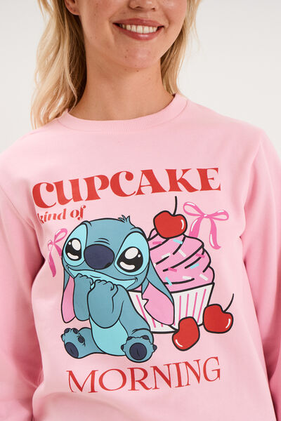 Ensemble pyjama 2 pi&egrave;ces Stitch rose femme