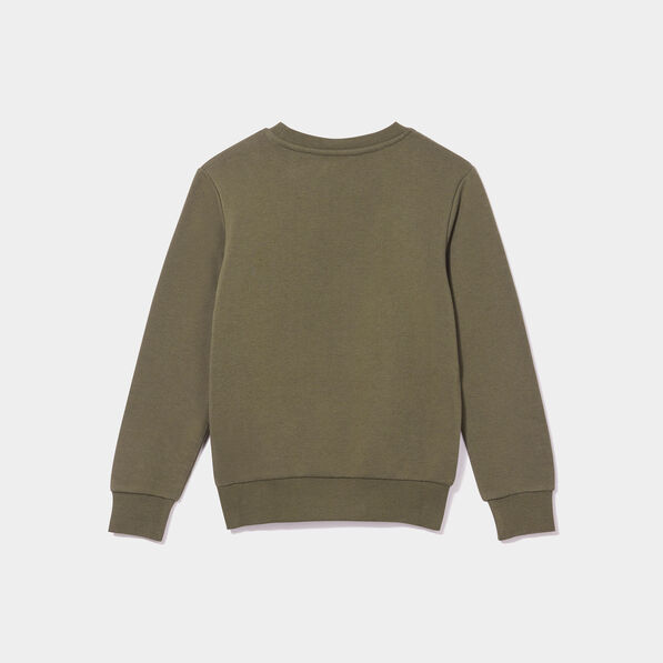 sweat col rond manches longues vert kaki garcon Sweat col rond manches longues vert kaki garçon