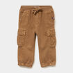 Pantalon cargo coton marron fonc&eacute; b&eacute;b&eacute; gar&ccedil;on