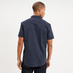 Chemise manches courtes coton bleu marine homme