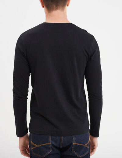 T-shirt manches longues noir homme