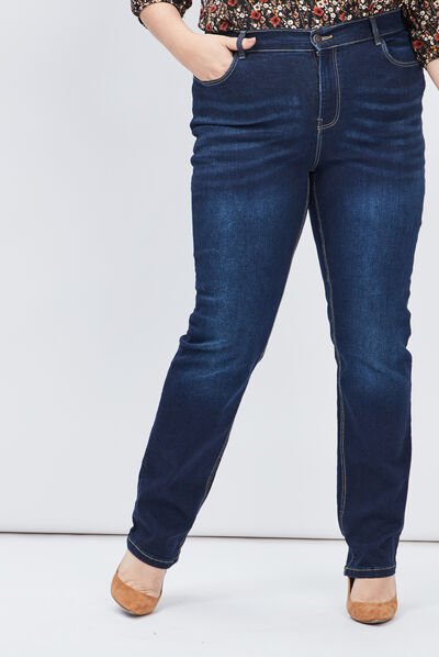 Jeans regular grande taille denim brut femme grande taille