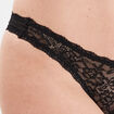 Tanga en dentelle noir femme