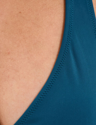 Maillot de bain une pi&egrave;ce gainant bleu p&eacute;trole femme