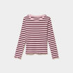 T-shirt c&ocirc;tel&eacute; ajust&eacute; manches longues bordeaux fille